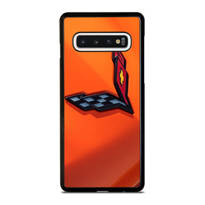 CORVETTE ORANGE LOGO Samsung Galaxy S10 Case CORVETTE ORANGE LOGO Samsung Galaxy S10 Case