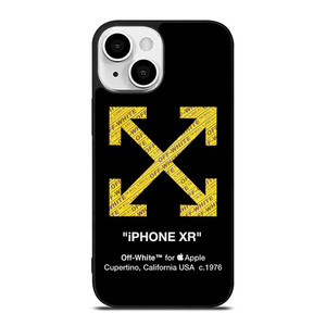 OFF WHITE YELLOW LOGO X APPLE iPhone 13 Mini Case