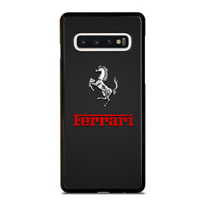 FERRARI LOGO RED CARBON Samsung Galaxy S10 Case FERRARI LOGO RED CARBON Samsung Galaxy S10 Case