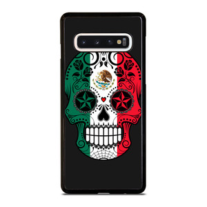 MEXICO SKULL SKELETON FLAG Samsung Galaxy S10 Case MEXICO SKULL SKELETON FLAG Samsung Galaxy S10 Case