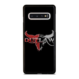 OUTLAW LOGO RED SILVER METAL Samsung Galaxy S10 Case
