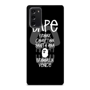 BAPE BLACK SKULL STUSSY Samsung Galaxy Note 20 Case