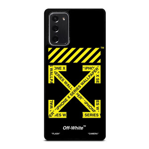 OFF WHITE LOGO YELLOW STRIPE Samsung Galaxy Note 20 Case