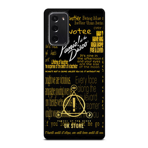 PANIC AT THE DISCO LOGO GOLD Samsung Galaxy Note 20 Case