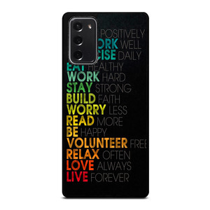 QUOTE INSPIRATIONAL THINK POSITIVELY Samsung Galaxy Note 20 Case