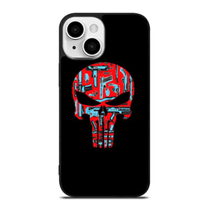 THE PUNISHER SKULL RED BLUE ARTWORK iPhone 13 Mini Case THE PUNISHER SKULL RED BLUE ARTWORK iPhone 13 Mini Case