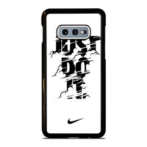 NIKE LOGO JUST DO IT GLITCH BLACK Samsung Galaxy S10 Case