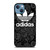 ADIDAS LOGO BLACK FLORAL iPhone 13 Case