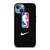 NIKE NBA LOGO BASKETBALL NEVER STOP iPhone 13 Case