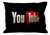 YOUTUBE BLACK LOGO Pillow Case Cover Recta