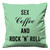 SEX COFFEE AND ROCK 'N' ROLL Cushion Case Cover SEX COFFEE AND ROCK 'N' ROLL Cushion Case Cover