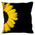 SUNFLOWER BLACK Cushion Case Cover