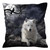 WHITE WOLF AT NIGHT Cushion Case Cover
