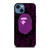 BAPE LOGO VIOLET iPhone 14 Case