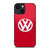 VW VOLKSWAGEN LOGO RED iPhone 14 Plus Case