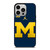 MICHIGAN WOLVERINES BLUE LOGO iPhone 14 Pro Case