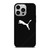 PUMA LOGO BLACK LEATHER iPhone 14 Pro Case