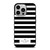 KATE SPADE NEW YORK BLACK WHITE STRIPES iPhone 14 Pro Case