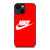NIKE SWOOSH LOGO RED iPhone 14 Plus Case