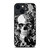 SKULL ON BLACK LACE iPhone 14 Plus Case SKULL ON BLACK LACE iPhone 14 Plus Case