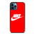 NIKE SWOOSH LOGO RED iPhone 12 Pro Max Case