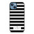 KATE SPADE NEW YORK BLACK WHITE STRIPES iPhone 12 Mini Case