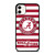 ALABAMA CRIMSON TIDE ROLL A TIDE STRIPE LOGO iPhone 11 Case
