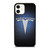 TESLA LOGO BLUE LIGHT iPhone 12 Case