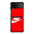 NIKE SWOOSH LOGO RED Samsung Galaxy Z FLip4 5G Case Cover