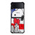 SNOOPY HEARTS AMERICA GIRLS PEANUTS Samsung Galaxy Z FLip4 5G Case Cover