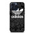 ADIDAS LOGO BLACK FLORAL iPhone 15 Pro Max Case