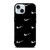 BLACK NIKE LOGO PATTERN iPhone 15  Case Cover