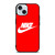 NIKE SWOOSH LOGO RED iPhone 15  Case Cover