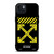 OFF WHITE LOGO YELLOW STRIPE iPhone 15 Plus Case