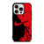 NIKE SWOOSH LOGO RED BLACK iPhone 15 Pro Case
