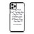 FRIENDS QUOTE GOODBYE iPhone 11 Pro Case