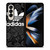 ADIDAS LOGO BLACK FLORAL Samsung Galaxy Z Fold 4 Case Cover