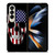 AMERICAN FLAG SKULL METAL Samsung Galaxy Z Fold 4 Case Cover