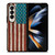 AMERICAN FLAG USA WOOD 2 Samsung Galaxy Z Fold 4 Case Cover