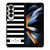 KATE SPADE NEW YORK BLACK WHITE STRIPES Samsung Galaxy Z Fold 4 Case Cover
