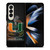 MIAMI HURRICANES UM 3 Samsung Galaxy Z Fold 4 Case Cover