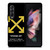 OFF WHITE YELLOW LOGO X APPLE Samsung Galaxy Z Fold 3 Case Cover