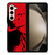 NIKE SWOOSH LOGO RED BLACK Samsung Galaxy Z Fold 5 Case Cover