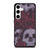 BLACK SKULLS AND ROSES Samsung Galaxy S24 Case