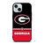 GEORGIA BULDOGS STRIPS iPhone 15  Case Cover