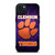 CLEAMSON TIGERS FOOTBALL LOGO PURPLE iPhone 15 Plus Case