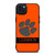 CLEMSON TIGERS UNIVERSITY PAW LOGO iPhone 15 Plus Case
