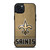 NEW ORLEANS SAINTS LOGO AND BACKGROUND iPhone 15 Plus Case
