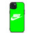 NIKE LOGO IN GREEN iPhone 15 Plus Case