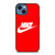 NIKE LOGO IN RED iPhone 14 Case